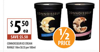 Supabarn Connoisseur Ice Cream Range 1 Litre offer