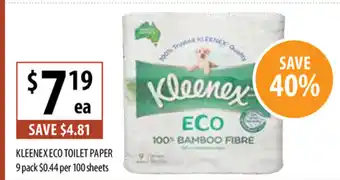 Supabarn Kleenex Eco Toilet Paper 9 Pack offer