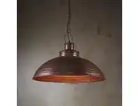 LivingStyles Sheldon Iron Shallow Dome Pendant Light, Antique Copper offer