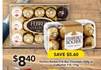 Drakes Ferrero Rocher T16 Box Chocolate 200g or Collection T15 172g offer