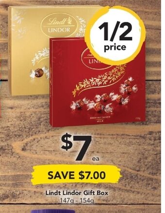 Drakes Lindt Lindor Gift Box 147g-154g offer