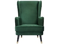 LivingStyles Balcombe Fabric Wing Back Armchair, Green offer