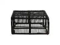 LivingStyles Norman Rattan Coffee Table, 90cm, Black offer