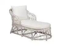 LivingStyles Nassau Rattan Chaise / Daybed, 160cm, White Wash / Oatmeal offer