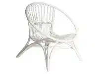 LivingStyles Tokyo Rattan Lounge Chair, White offer