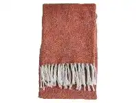 LivingStyles Teja Reversible Throw, 170x130cm, Burnt Orange / Grey offer