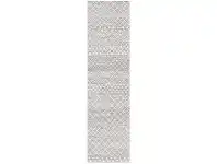 LivingStyles Oasis Selma Tribal Runner Rug, 80x500cm, Silver offer
