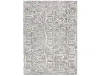 LivingStyles Oasis Kenza Modern Rug, 240x330cm, Silver offer