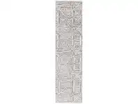 LivingStyles Oasis Kenza Modern Runner Rug, 80x500cm, Silver offer