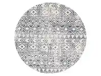 LivingStyles Oasis Ismail Tribal Round Rug, 200cm, Blue offer