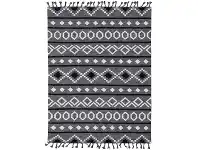 LivingStyles Artifact Handwoven Wool Rug , 190x280cm, Grey offer