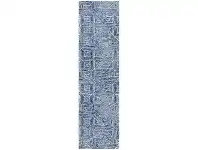 LivingStyles Oasis Kenza Modern Runner Rug, 80x400cm, Navy offer