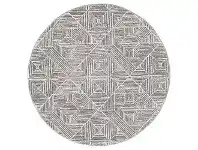 LivingStyles Oasis Kenza Modern Round Rug, 200cm, Silver offer