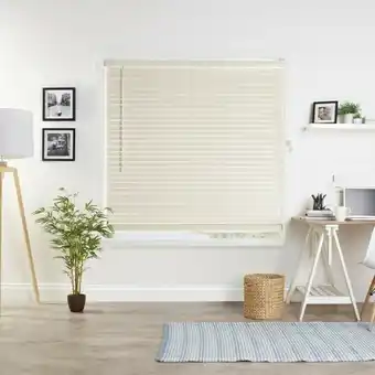 Spotlight 60% off Alabaster Ready-To-Hang 50mm Faux Wood Venetian Blinds offer