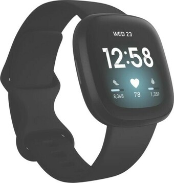 The Good Guys Fitbit Versa 3 - Black/Black Aluminium offer