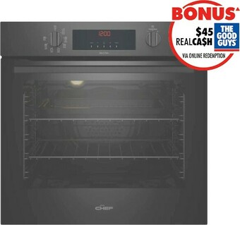 The Good Guys Chef 60cm Pyrolytic Oven - Black offer