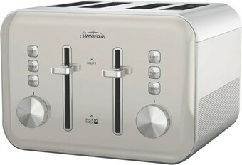 The Good Guys Sunbeam Simply Shine 4 Slice Toaster - Cream offer