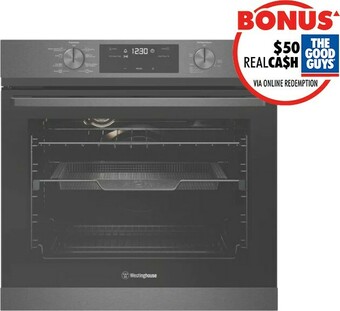 The Good Guys Westinghouse 60cm Electric Oven - Dark Stainless offer