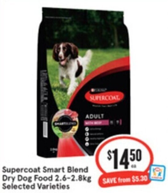 Supercoat Smart Blend Dry Dog Food 2.62.8kg SAVE from 5.30 Selected