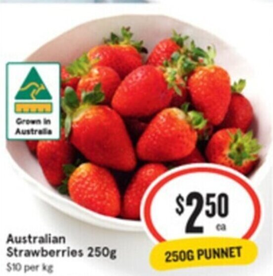 Australian Strawberries 250g offer at IGA