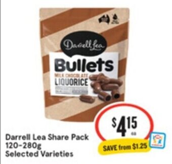 IGA Darrell Lea Share Pack 120-280g Selected Varieties offer