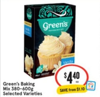 IGA Green's Baking Mix 380-600g Selected Varieties offer
