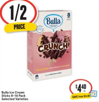 IGA Bulla Ice Cream Sticks 8-14 Pack Selected Varieties offer
