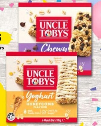 Drakes Uncle Toby's Muesli Bars 6 Pack 185g offer