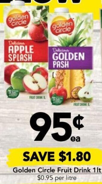 Drakes Golden Circle Fruit Drink 1lt offer
