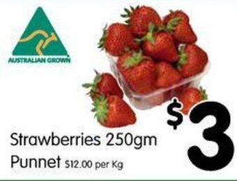 Strawberries 250gm ea. Punnet