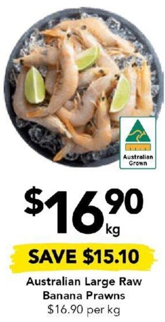 Drakes Australian Large Raw Banana Prawns offer
