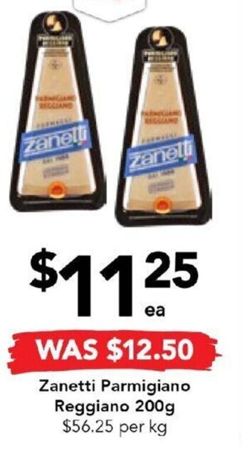 Zanetti Parmigiano Reggiano 200g