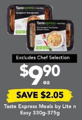 Drakes Taste Express Meals by Lite n Easy 330g-375g offer