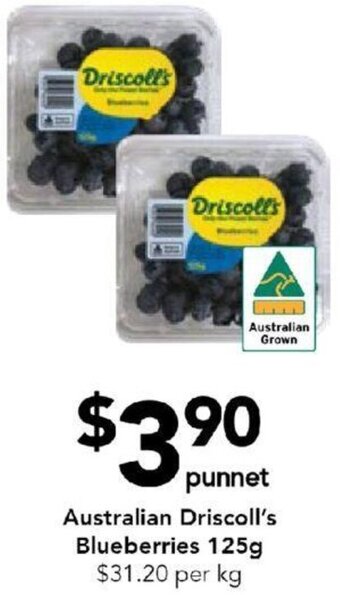 Drakes Australian Driscoll's Blueberries 125g offer