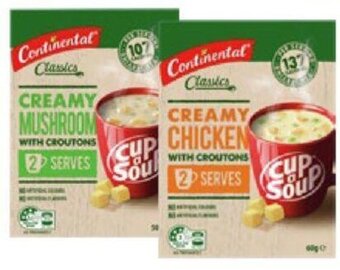 Drakes Continental Cup A Soup 2 Serves 40g-75g offer