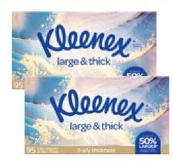 Drakes Kleenex Large & Thick Facial Tissues 95 Pack offer