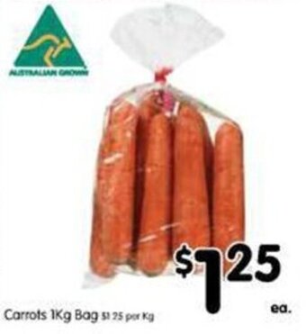 Spar Carrots 1kg Bag offer