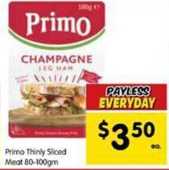 Spar Primo Thinly sliced Meat 80-100gm offer