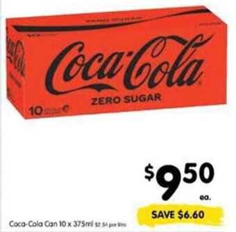 Spar Coca-Cola Can 10 x 375ml offer