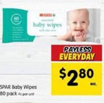 Spar SPAR Baby Wipes 80 pack offer