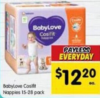 Spar BabyLove Cosifit Nappies 15-28 pack offer