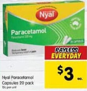 Nyal Paracetamol Capsules 20 pack