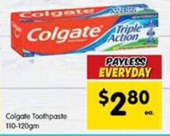 Spar Colgate Toothpaste 110-120gm offer