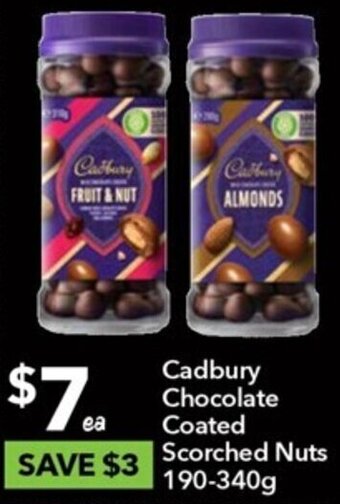 Ritchies Cadbury Chocolate Coated Scorched Nuts 190-340g offer
