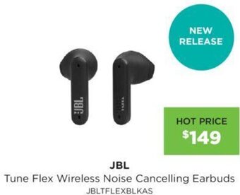 Bing Lee Tune Flex Wireless Noise Cancelling Earbuds True Wireless Noise-Cancelling Headphones JBLTFLEXBLKAS offer