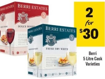 Liquorland Berri 5 Litre Cask Varieties offer
