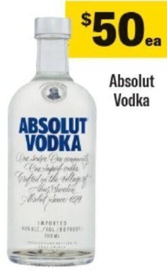 Liquorland Absolut Vodka offer