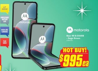 The Good Guys motorola Razr 40 8/256GB - Sage Green offer