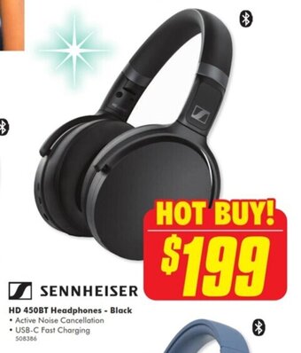 The Good Guys SENNHEISER HD 450BT Headphones - Black offer