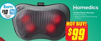 The Good Guys Homedics Cordless Shiatsu Massager offer